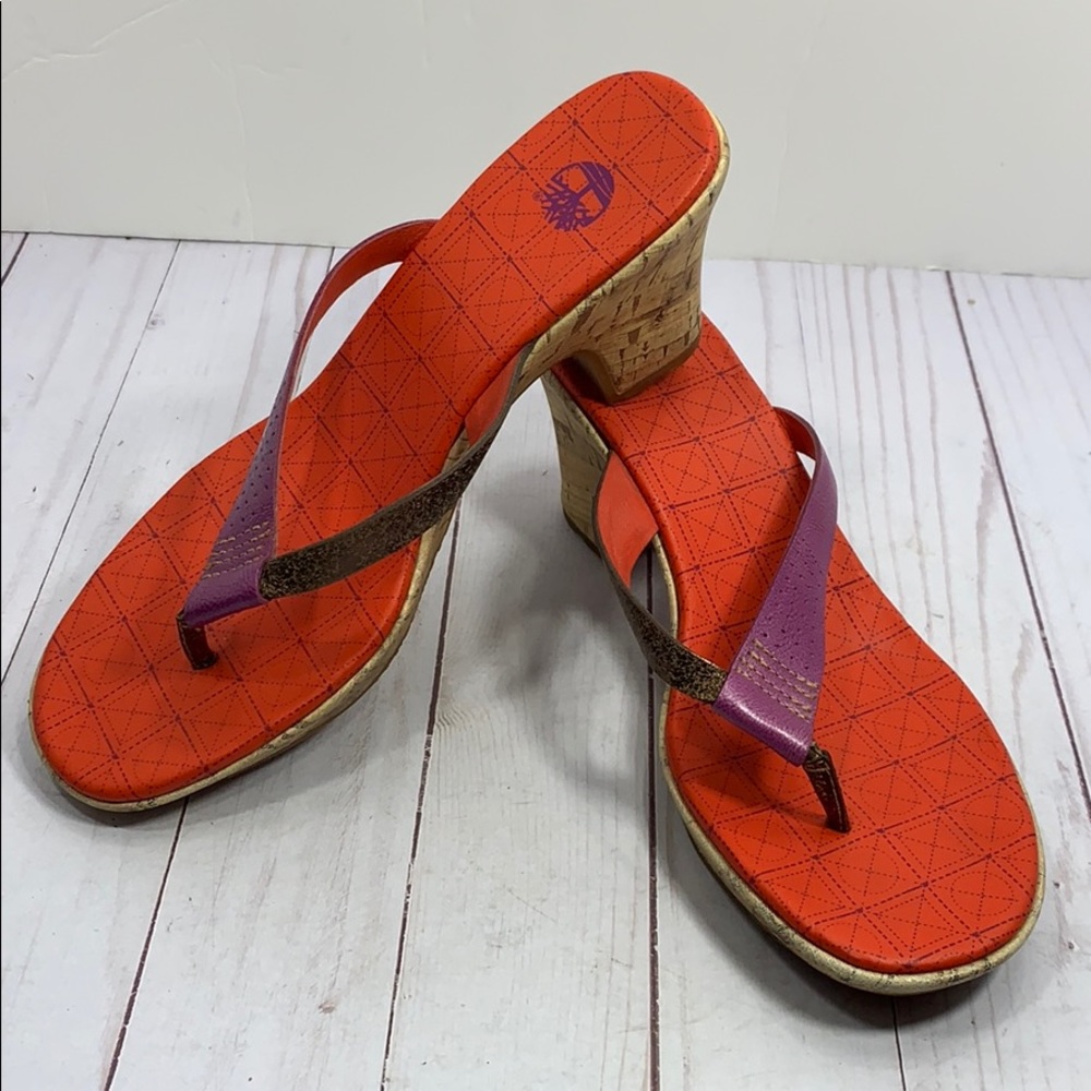Timberland Cork Multicolored Leather Sandals